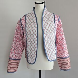 Chic Floral Women's Cropped Reversible Jacket Sma